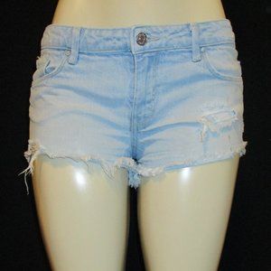 Forever 21 L. A. Distressed Blue Jeans Shorts